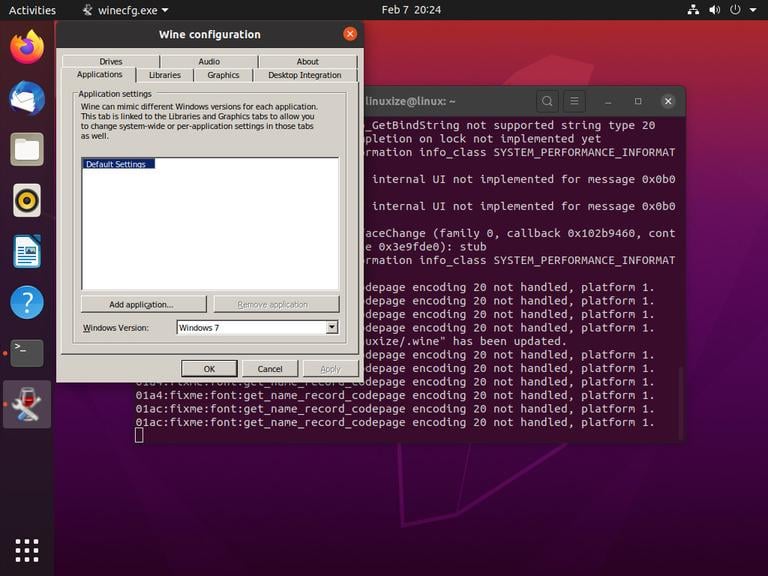 Конфигурация Ubuntu Wine