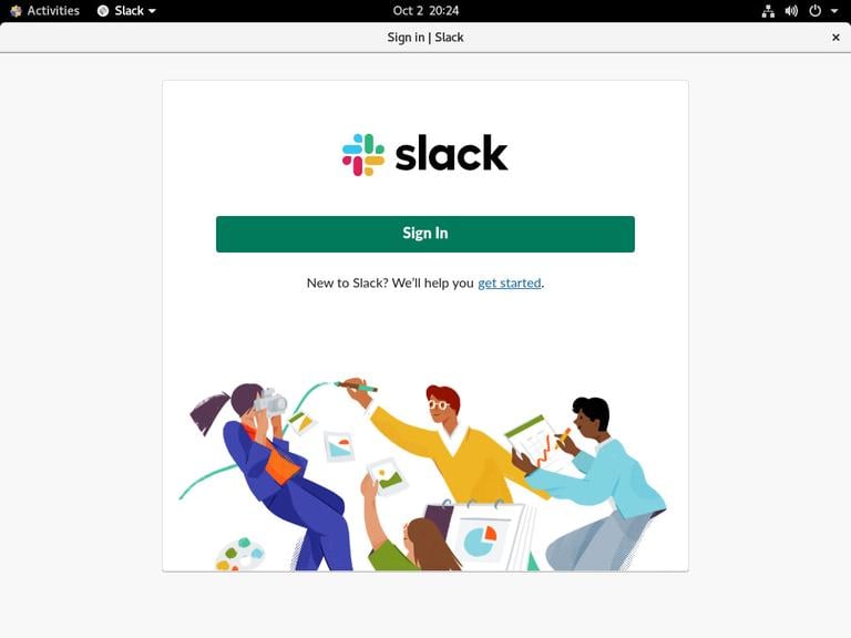 CentOS Slack Окно