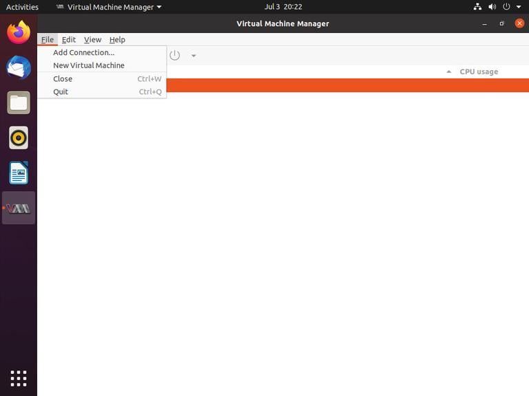 Новая виртуальная машина