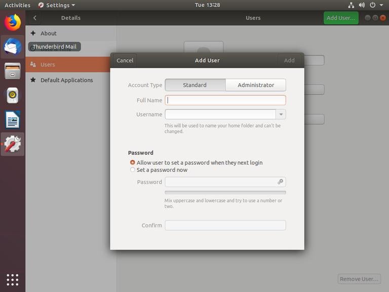 Ubuntu Добавить пользователя