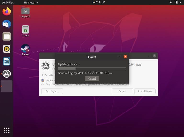 Обновление Ubuntu Steam