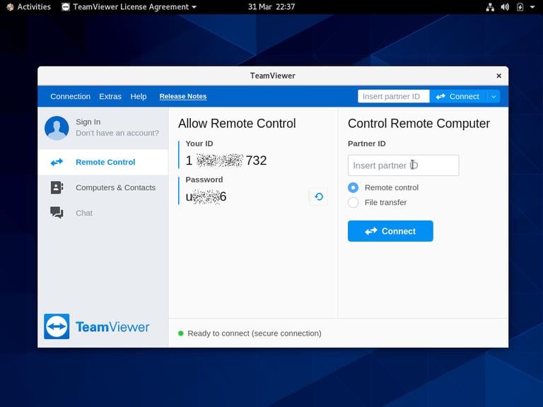Удаленное управление CentOS TeamViewer