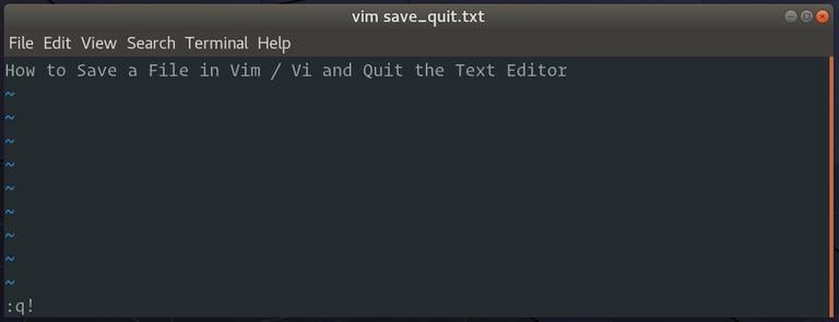 Vim Quit NoSave