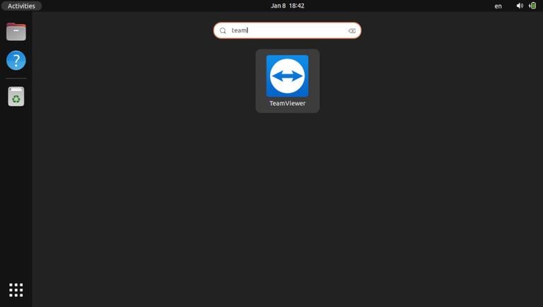 Запуск Ubuntu TeamViewer