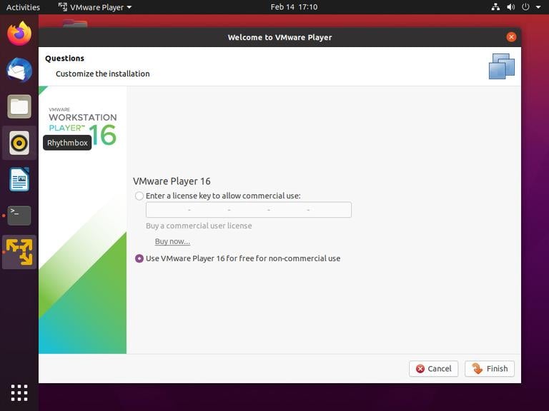 Ubuntu VMware некоммерческая