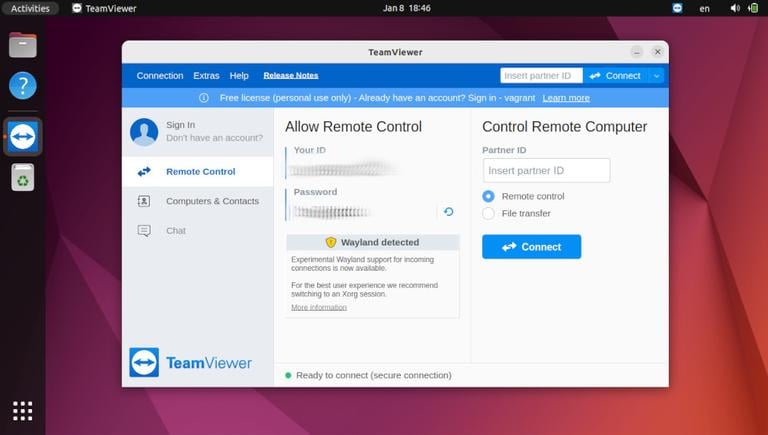 Удаленное управление Ubuntu TeamViewer