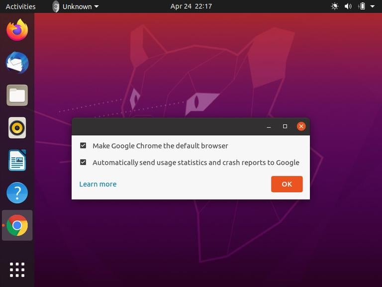 Ubuntu Google Chrome — браузер по умолчанию