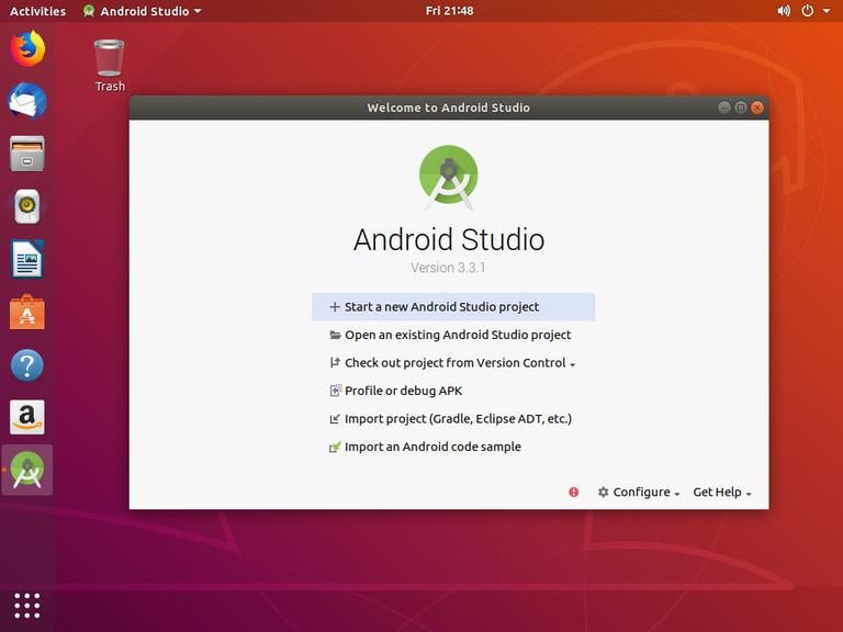 Добро пожаловать в Ubuntu Android Studio