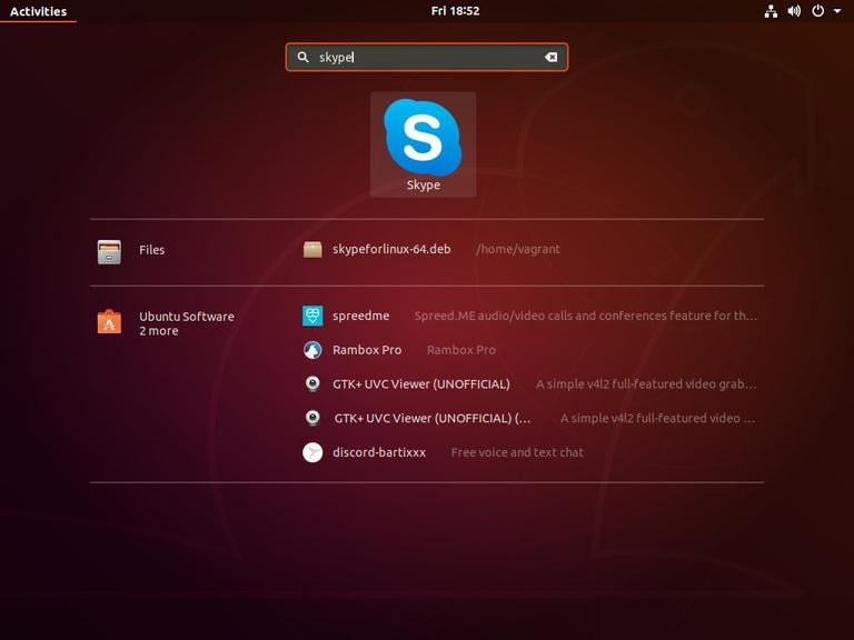 Ubuntu Открыть Skype