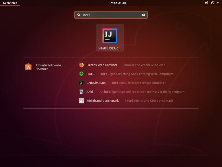 Запуск Ubuntu IntelliJ IDE