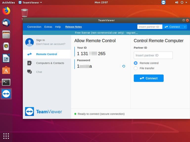 Удаленное управление Ubuntu TeamViewer