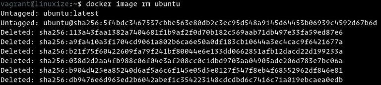 Удалить образ Docker