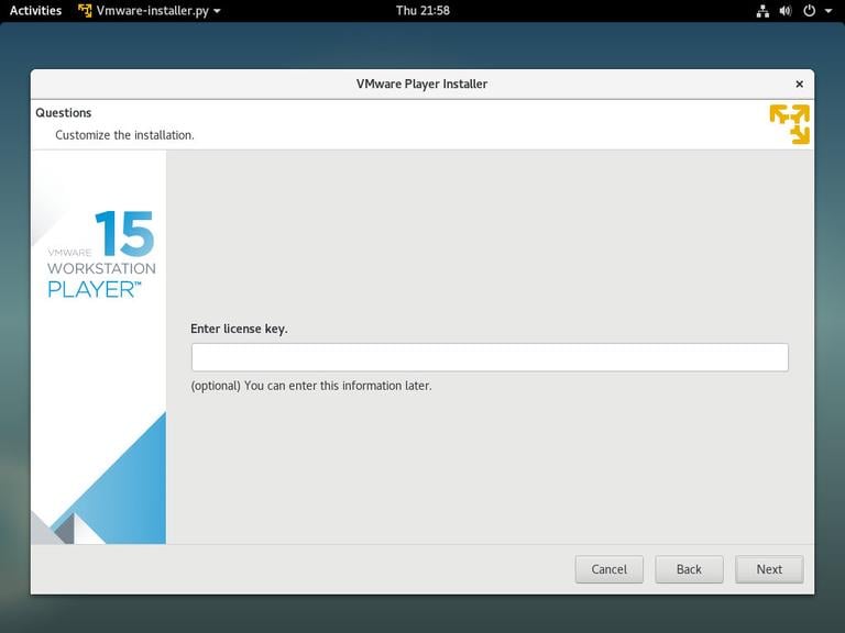 лицензионный ключ Debian VMware
