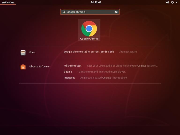 Ubuntu Открыть Google Chrome