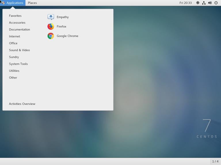 CentOS Открытый Google Chrome