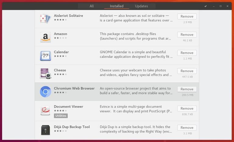 Удаление пакетов Ubuntu