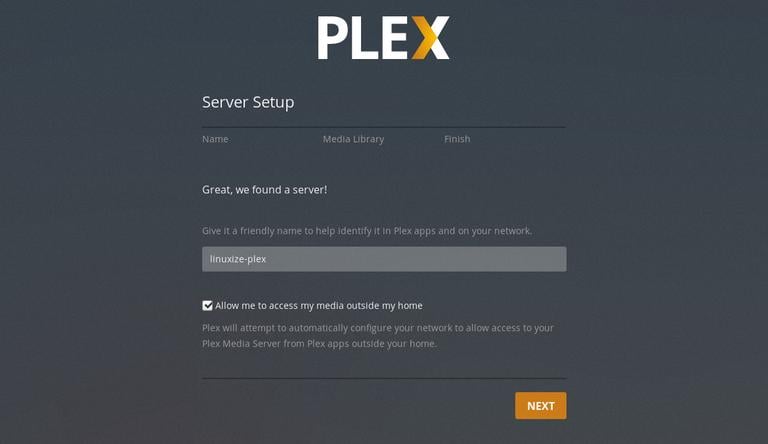 Имя хоста настройки сервера Plex