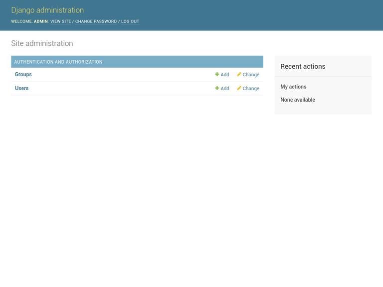 Страница администратора CentOS 7 django