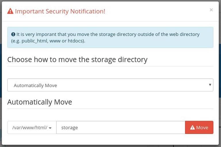 Установка OpenCart для перемещения хранилища