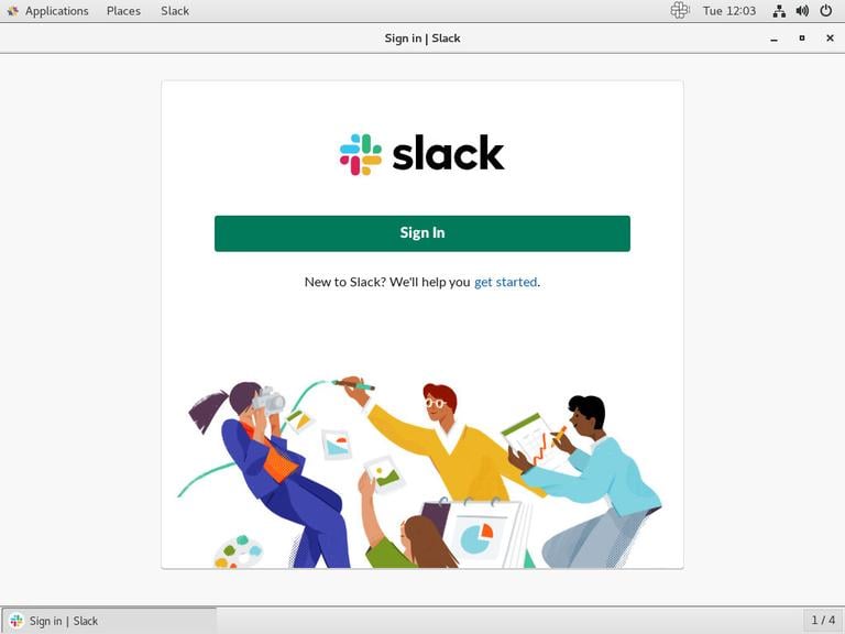 CentOS Slack Окно