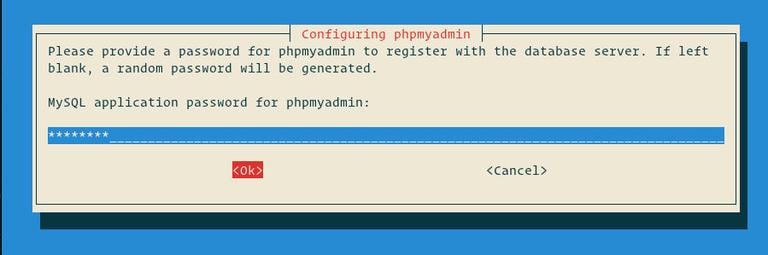 настройка пароля phpmyadmin