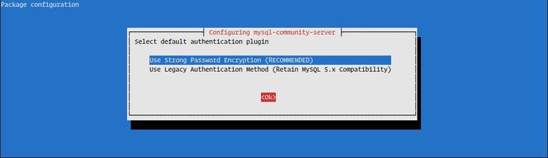 аутентификация Debian MySQL Select