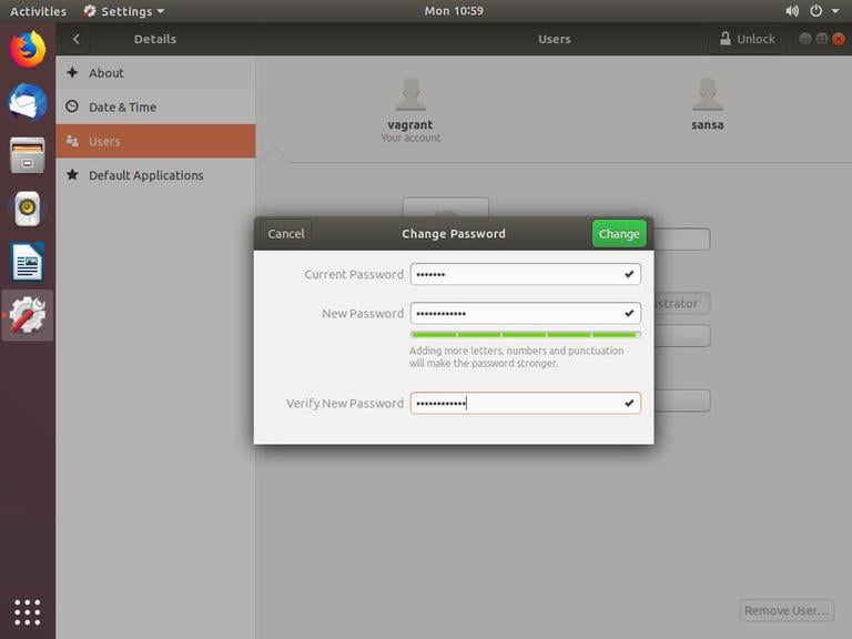 ubuntu введите новый пароль