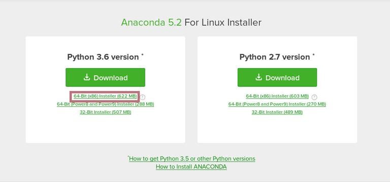 Ubuntu Загрузить Anaconda