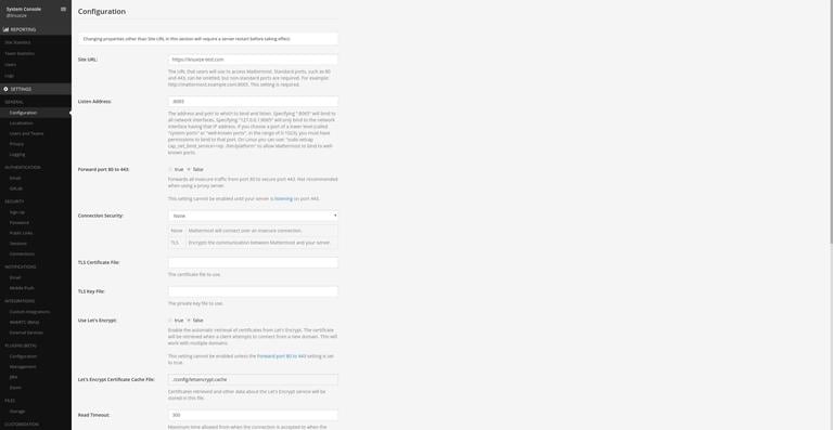 Настройки Mattermost